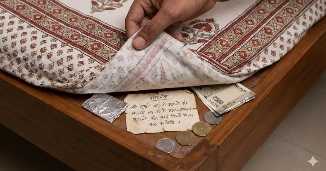 gadde-ke-niche-panni-kagaz-ya-paise-rakhna