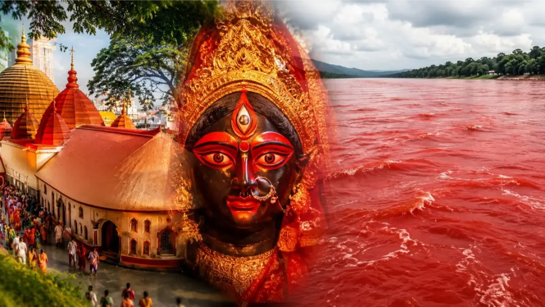 Brahmaputra River Turns Red During Ambubachi Mela