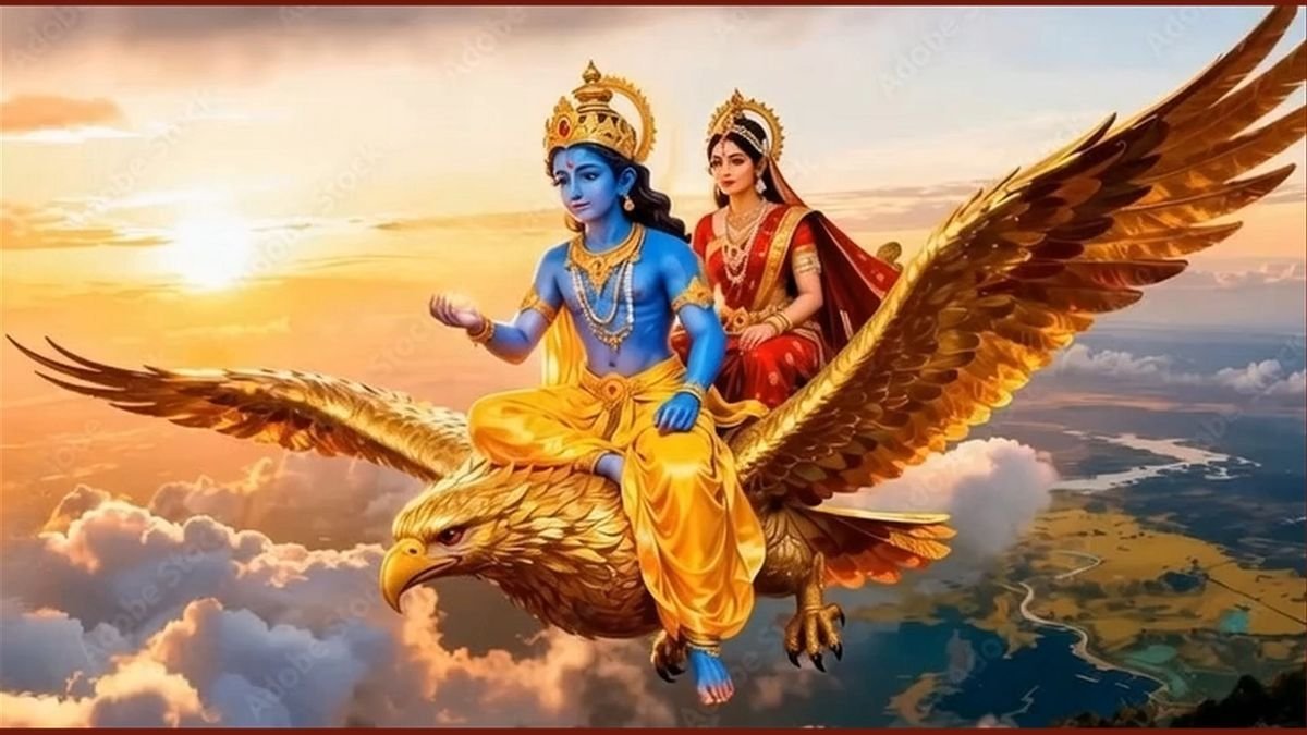 Lord Vishnu and Garuda