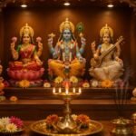 Two idols in the home shrine