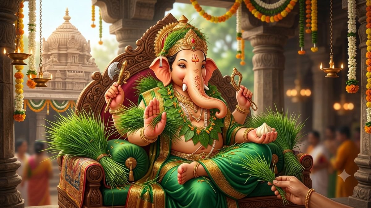 ord Ganesha, Durva Grass