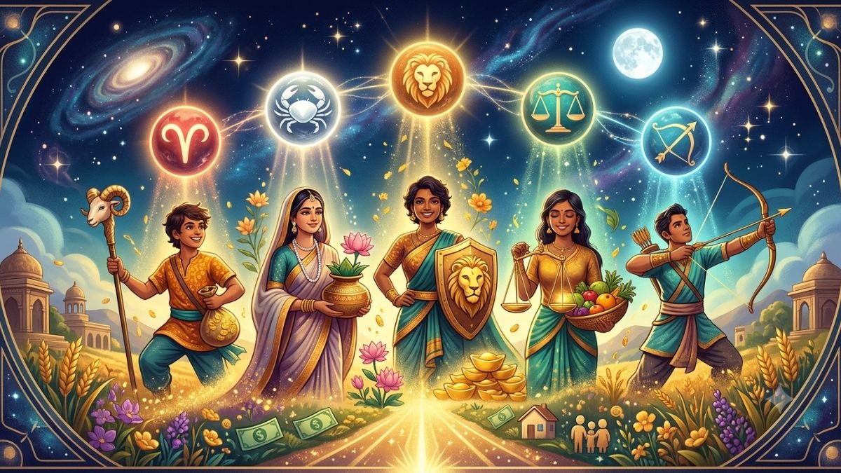 5 ग्रहों का शुभ संयोग