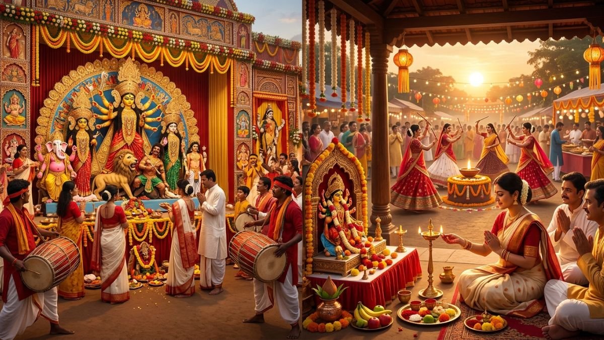 Durga Puja vs Navratri