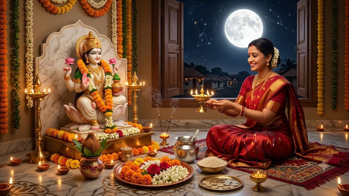 Sharad Purnima Puja Vidhi, Lakshmi Puja